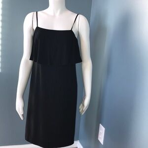 J. Crew LBD spaghetti strap with top ruffle NEW
